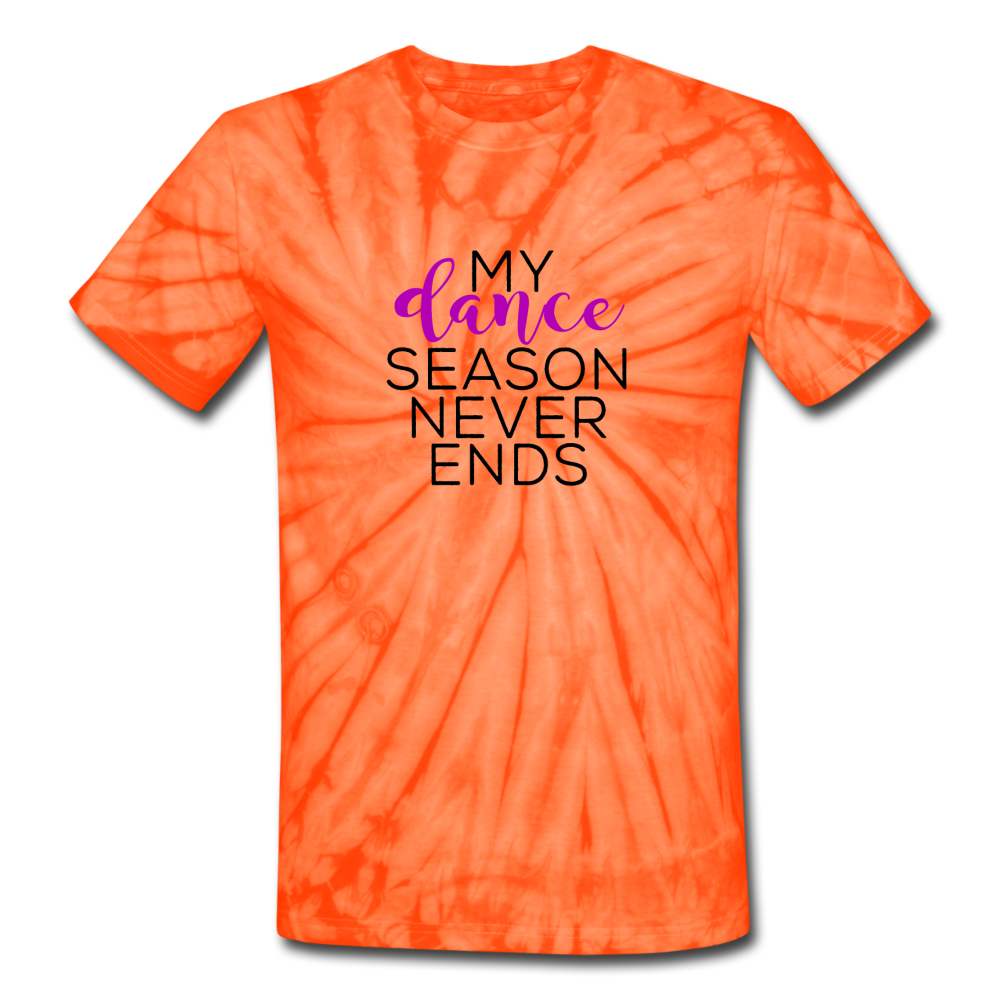 Unisex Tie Dye Dance Season T-Shirt - spider orange