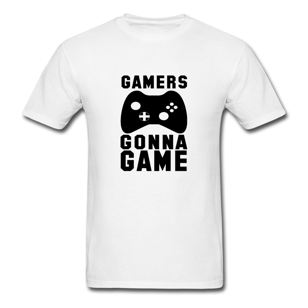 Unisex Classic Gamers Gonna Game T-Shirt - white
