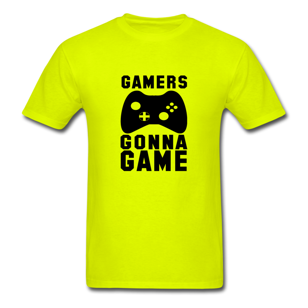 Unisex Classic Gamers Gonna Game T-Shirt - safety green