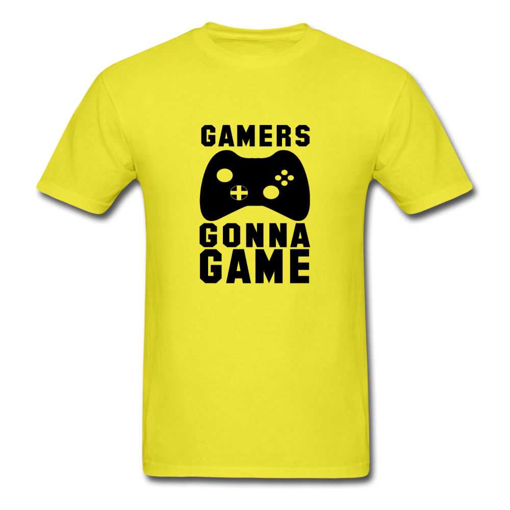 Unisex Classic Gamers Gonna Game T-Shirt - yellow