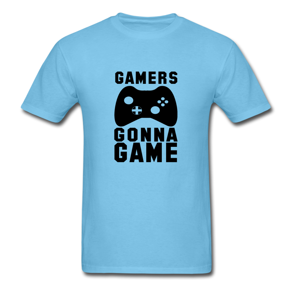 Unisex Classic Gamers Gonna Game T-Shirt - aquatic blue