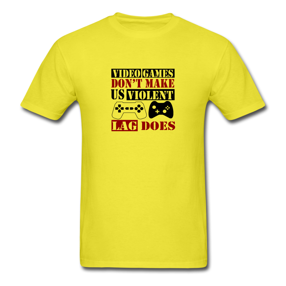 Unisex Classic Gamer Lag T-Shirt - yellow