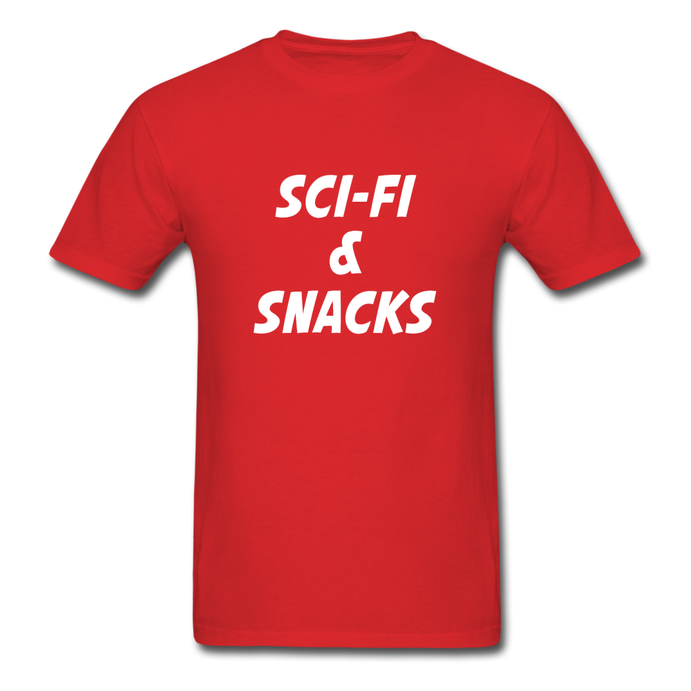 Unisex Sci-Fi and Snacks Classic T-Shirt - red