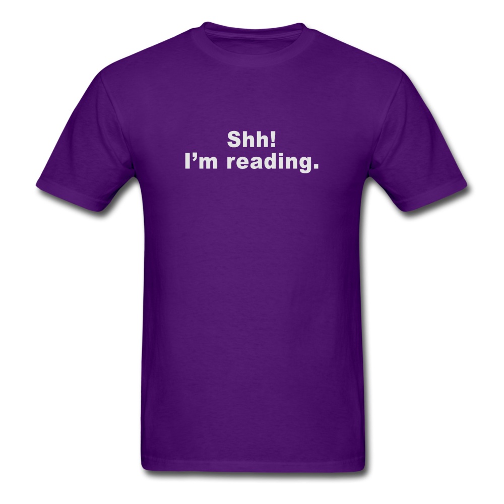 Unisex Classic Shh, I'm Reading T-Shirt - purple