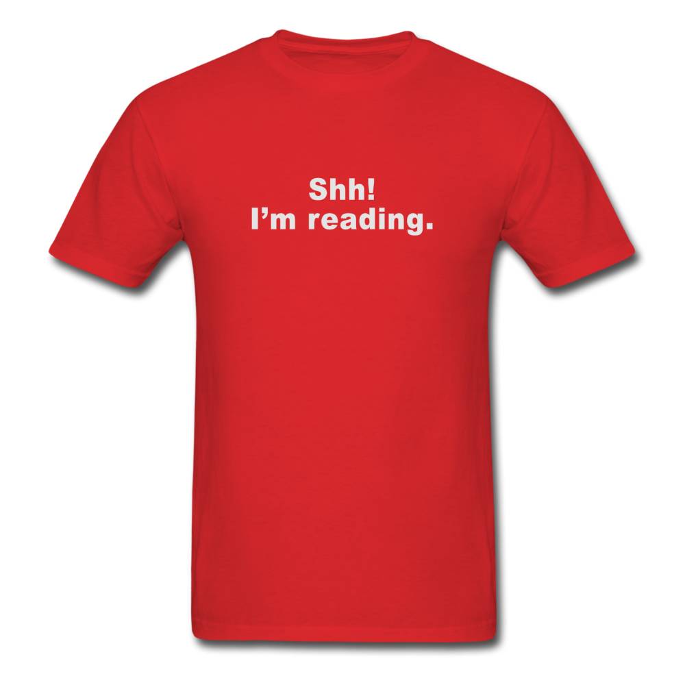 Unisex Classic Shh, I'm Reading T-Shirt - red