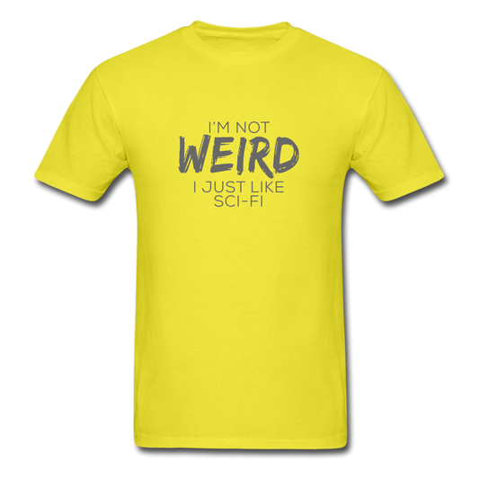 Unisex Classic Weird Sci-Fi T-Shirt - yellow