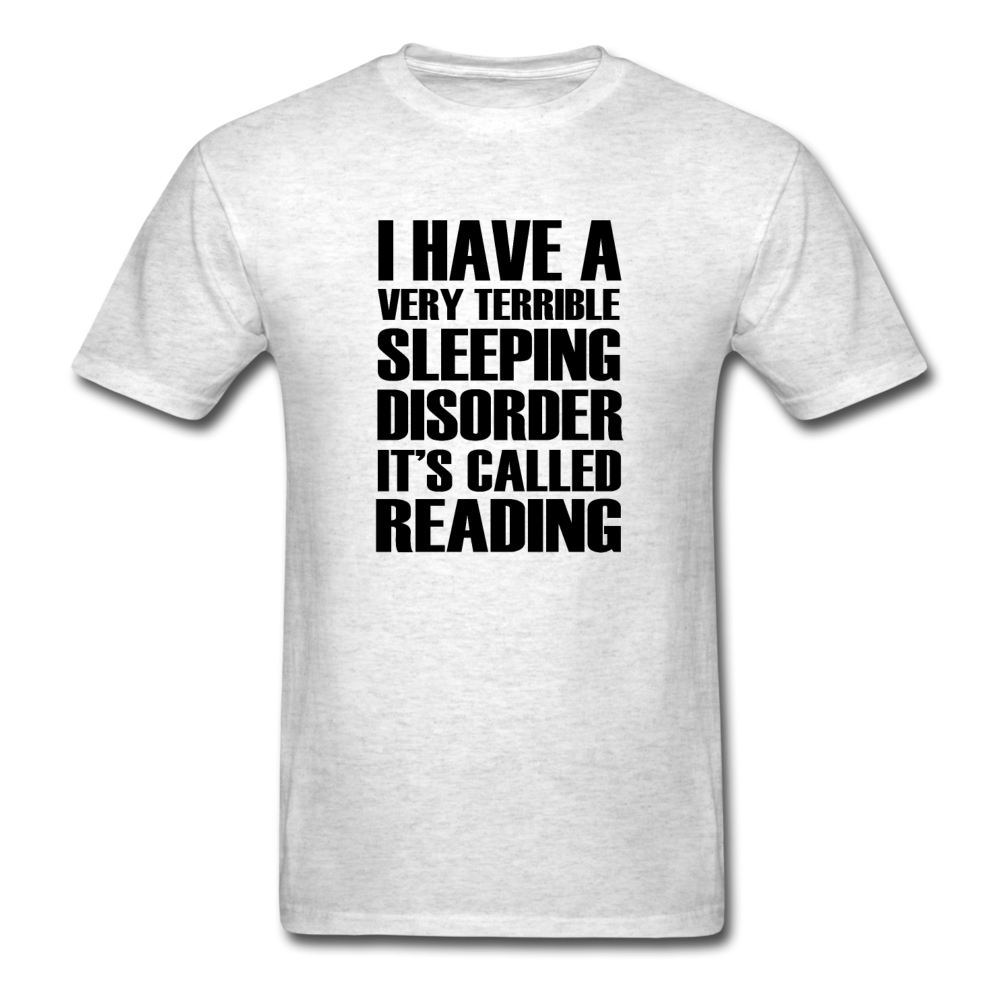 Unisex Classic Sleeping Disorder Reading T-Shirt - light heather gray