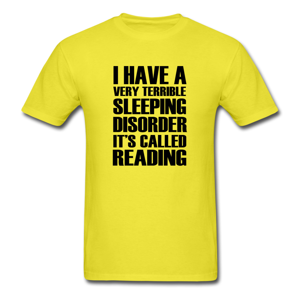 Unisex Classic Sleeping Disorder Reading T-Shirt - yellow