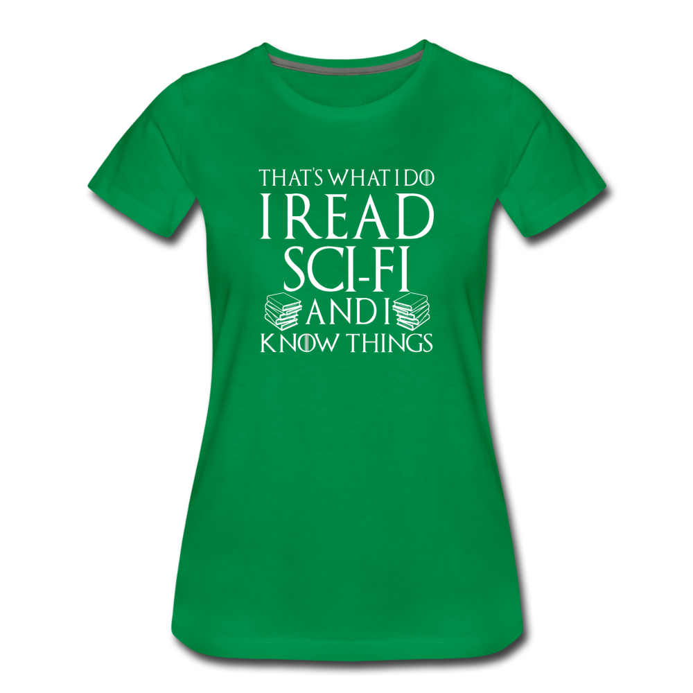 Women’s Premium I Read Sci-Fi T-Shirt - kelly green