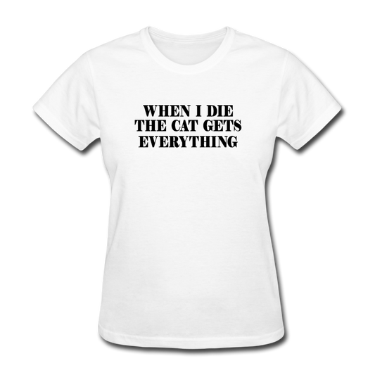 Women's Cat T-Shirt - white