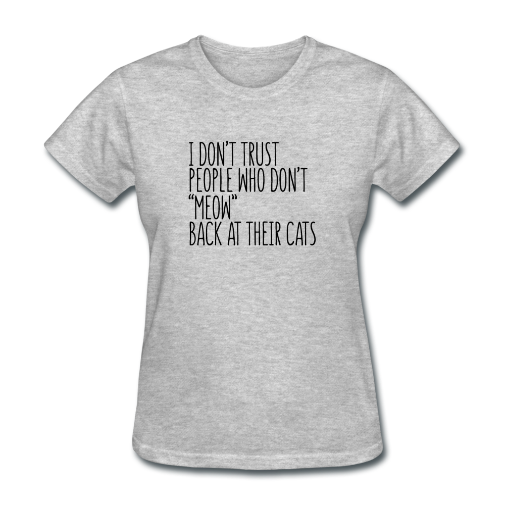 Women's Meow T-Shirt - heather gray