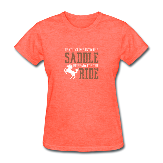 Women's Saddle Up T-Shirt - heather coral