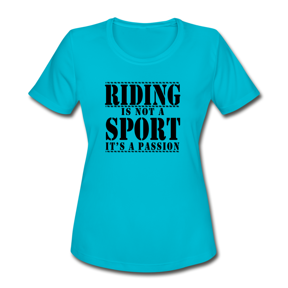 Women's Moisture Wicking Performance Riding T-Shirt - turquoise