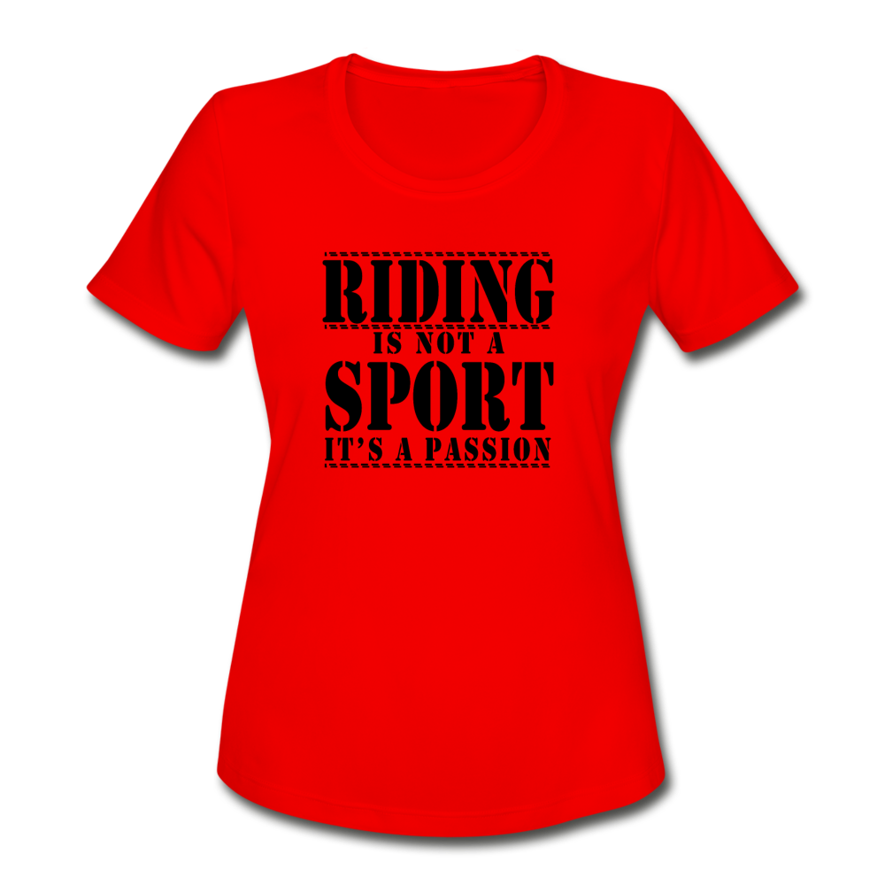 Women's Moisture Wicking Performance Riding T-Shirt - red