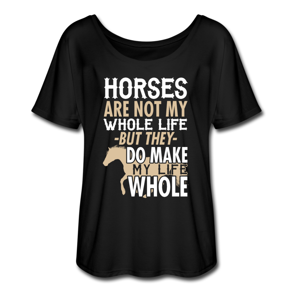 Women’s Flowy Horse T-Shirt - black