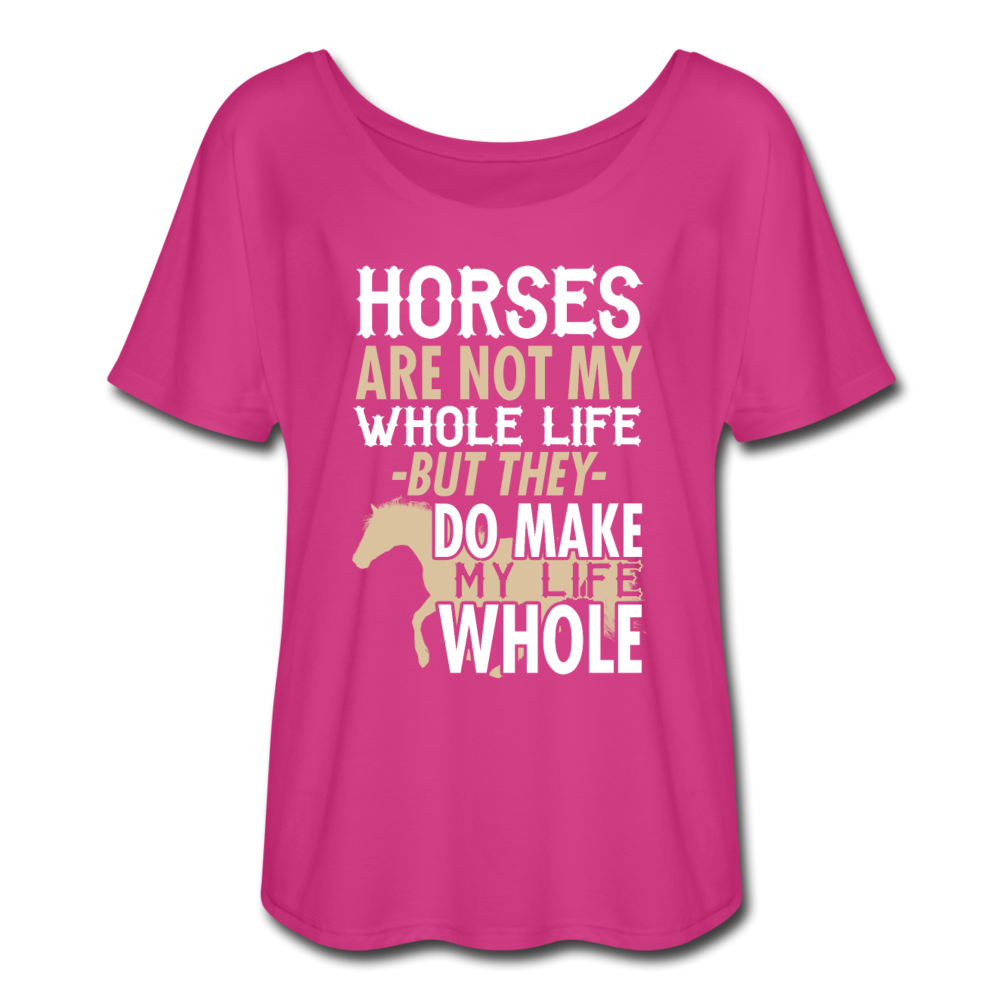 Women’s Flowy Horse T-Shirt - dark pink