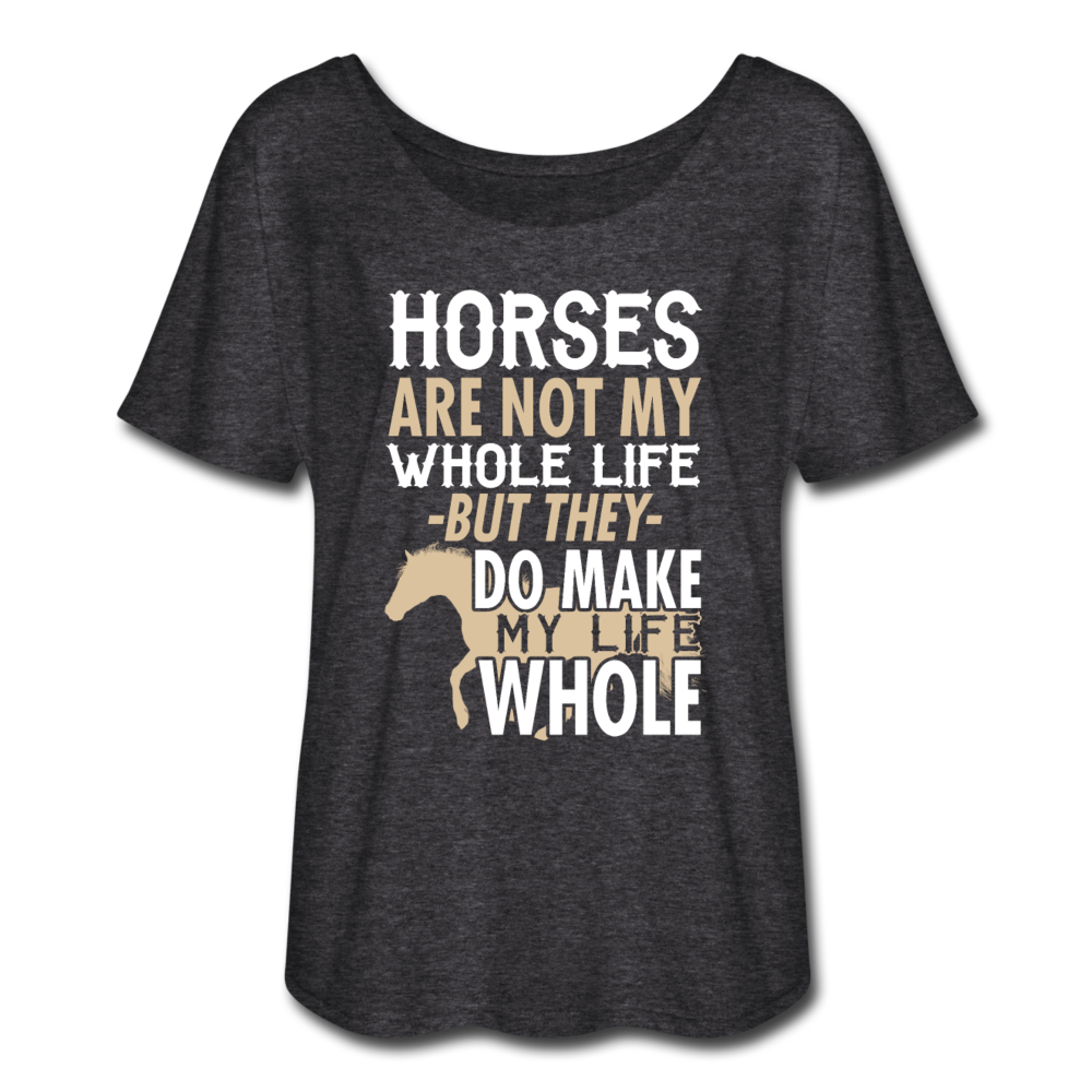 Women’s Flowy Horse T-Shirt - charcoal gray