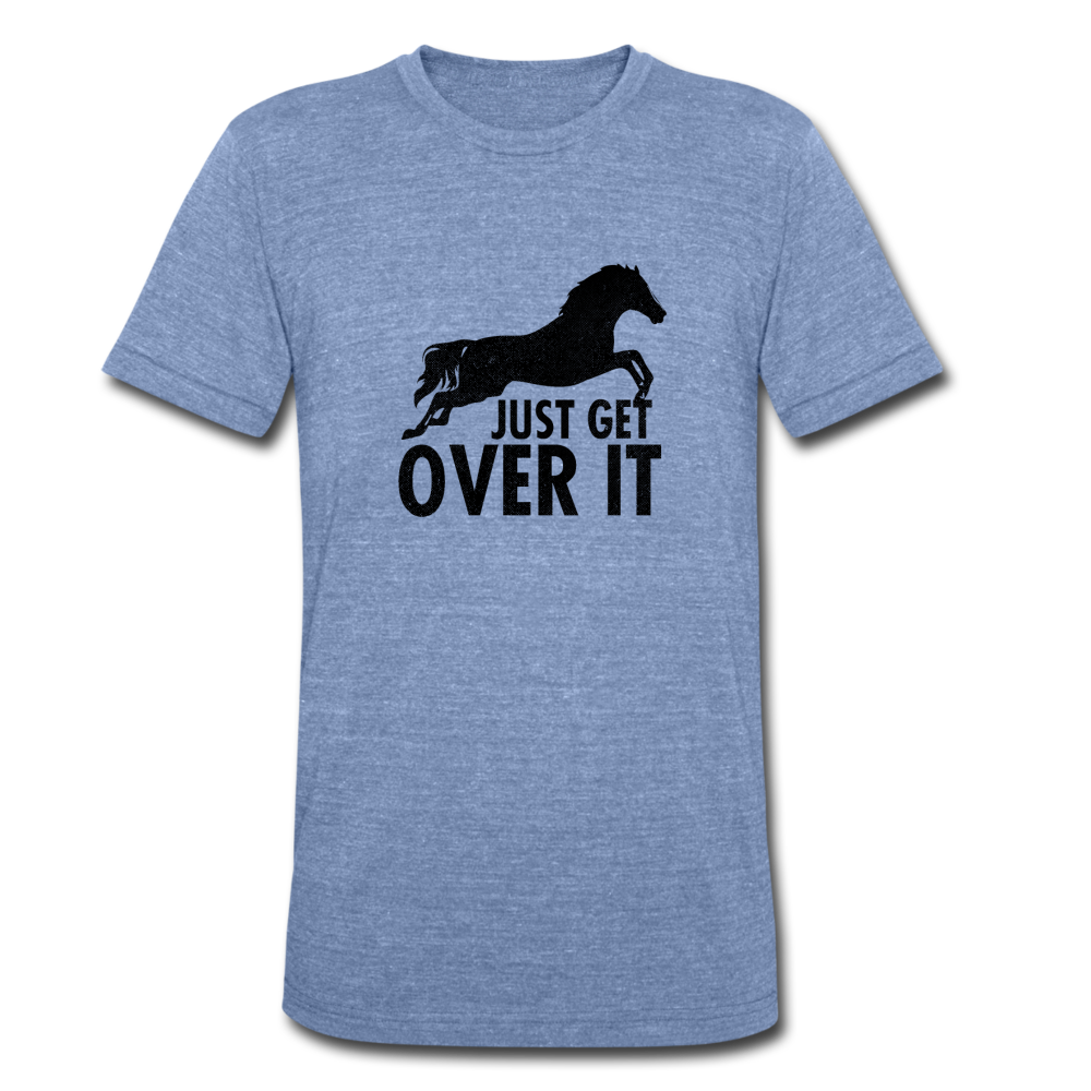 Unisex Tri-Blend Get Over It T-Shirt - heather Blue
