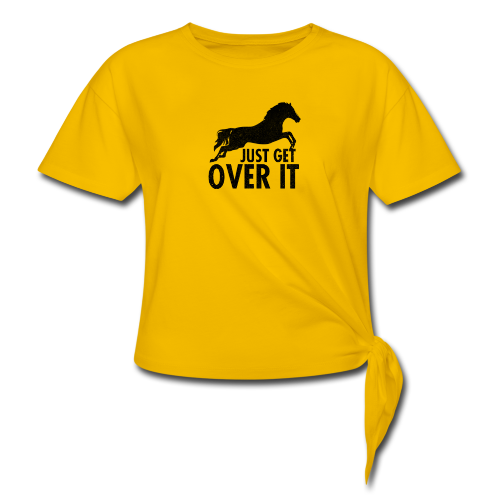 Women's Knotted Get Over It T-Shirt - sun yellow