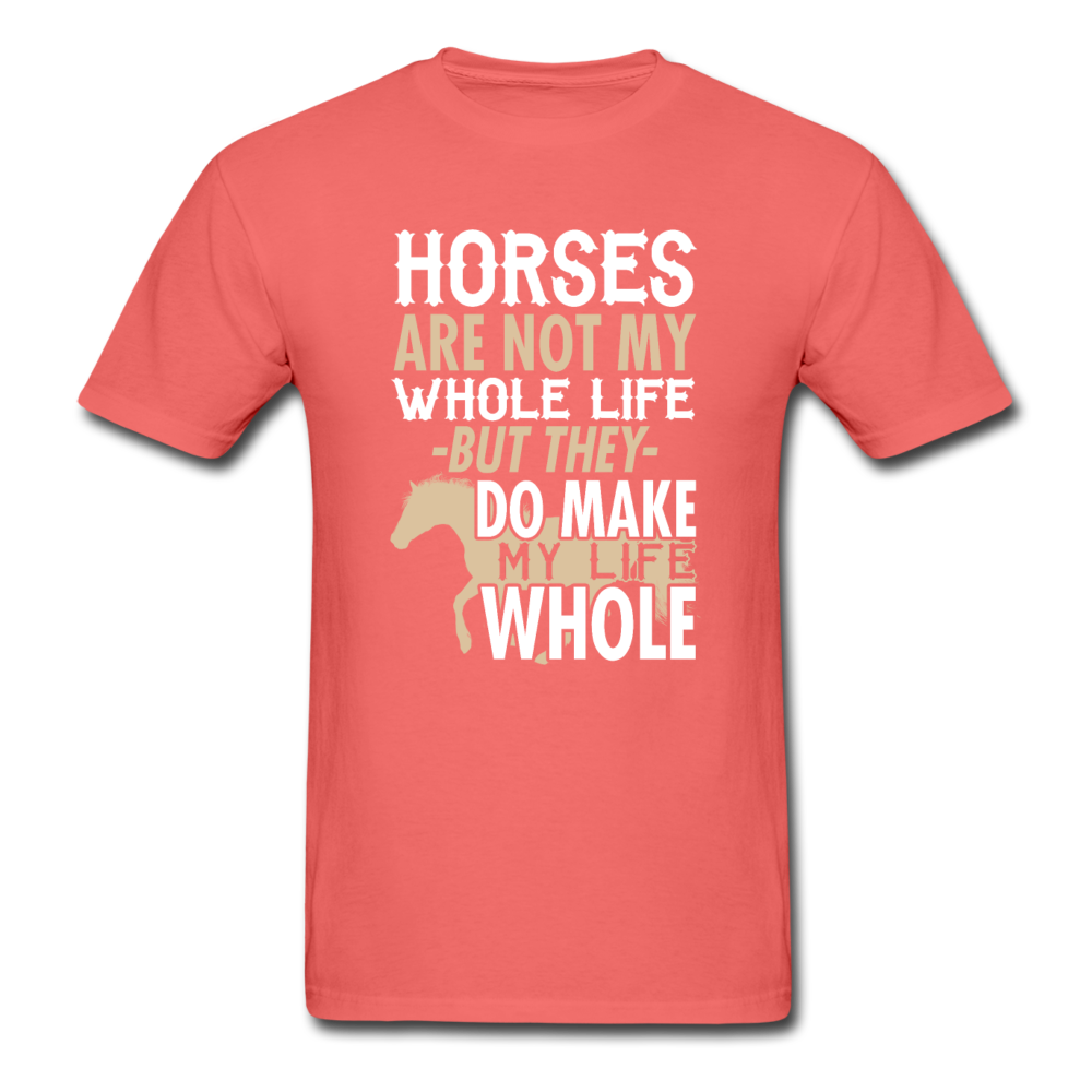 Unisex ComfortWash Garment Dyed Horse T-Shirt - coral
