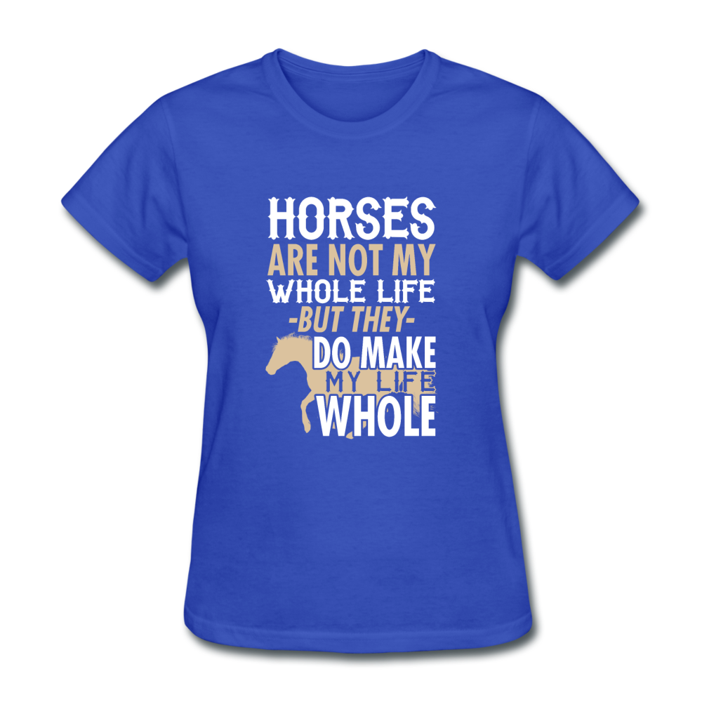 Women's Horse T-Shirt - royal blue