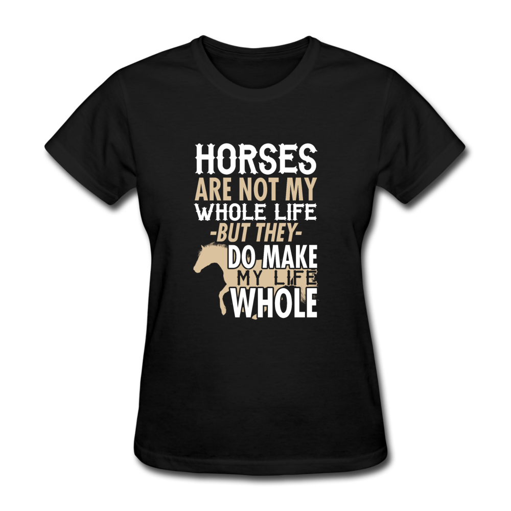 Women's Horse T-Shirt - black