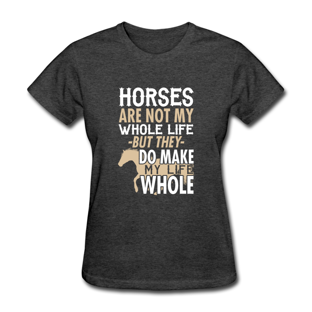 Women's Horse T-Shirt - heather black