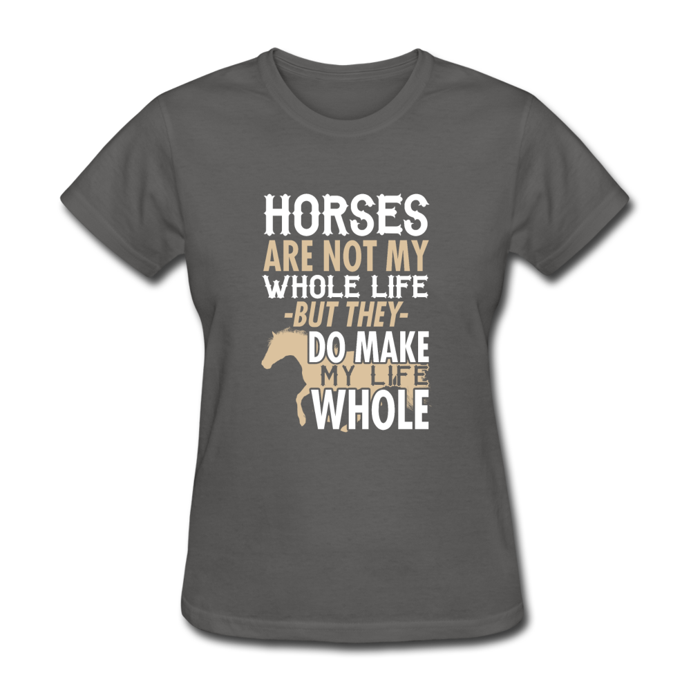 Women's Horse T-Shirt - charcoal