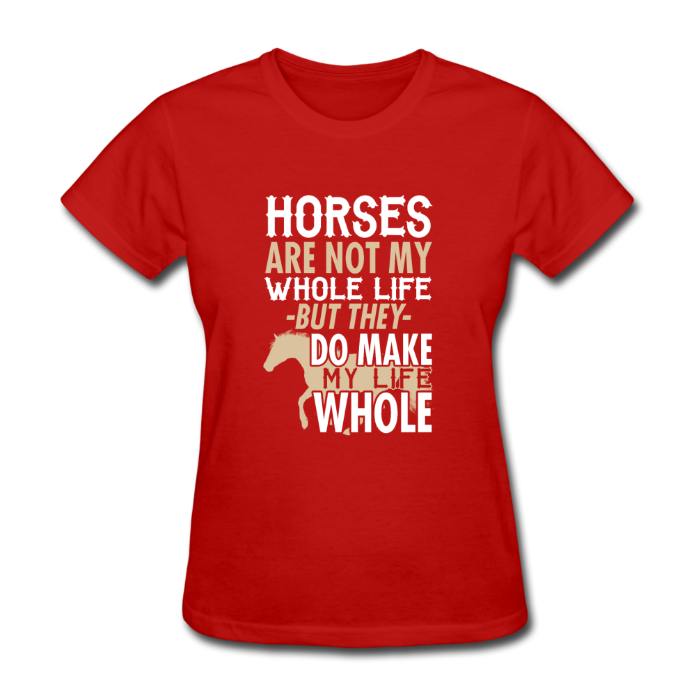 Women's Horse T-Shirt - red