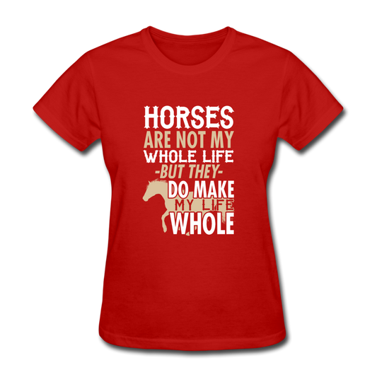 Women's Horse T-Shirt - red