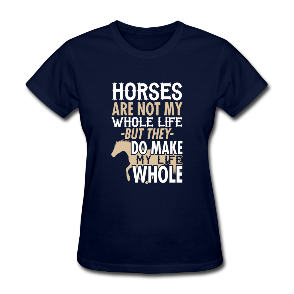 Women's Horse T-Shirt - navy