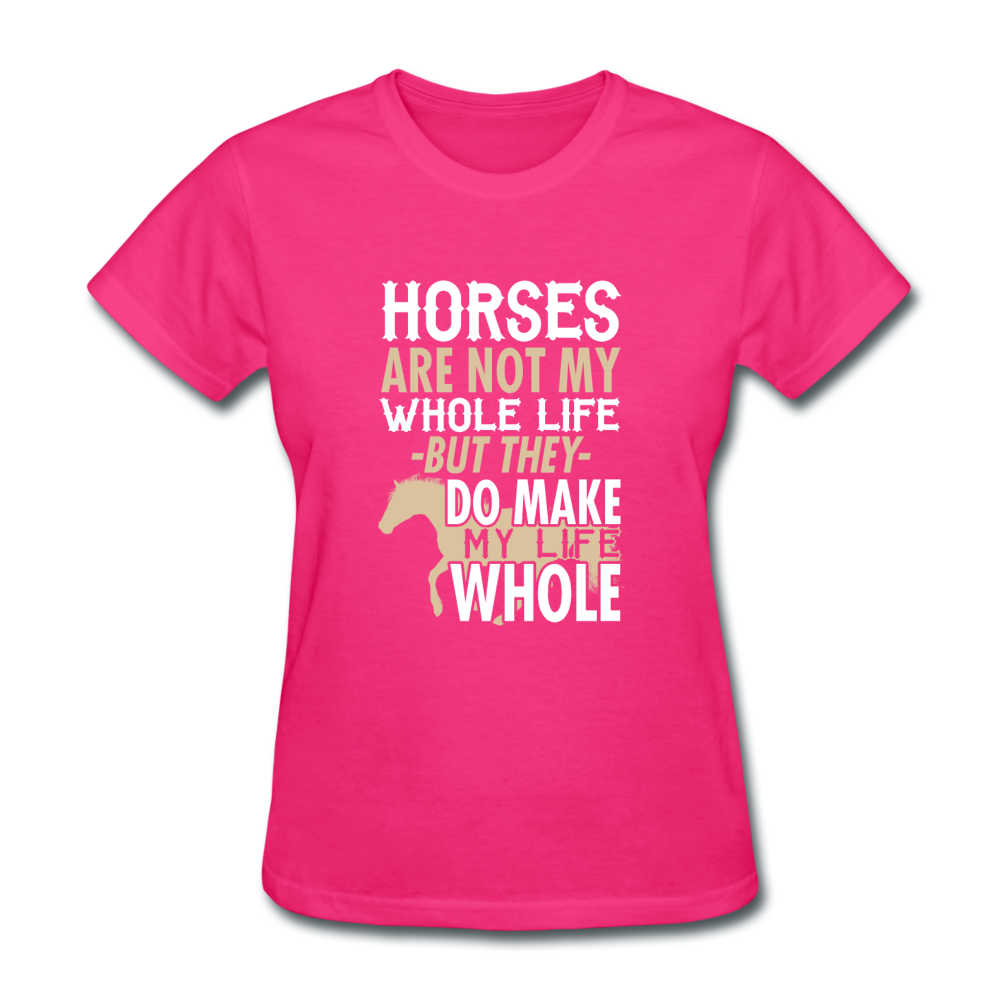 Women's Horse T-Shirt - fuchsia