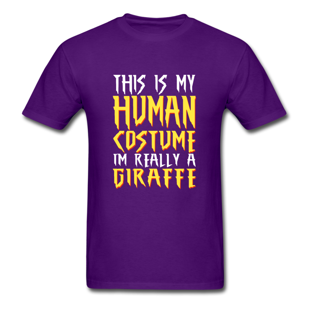 Unisex Classic Human Giraffe T-Shirt - purple