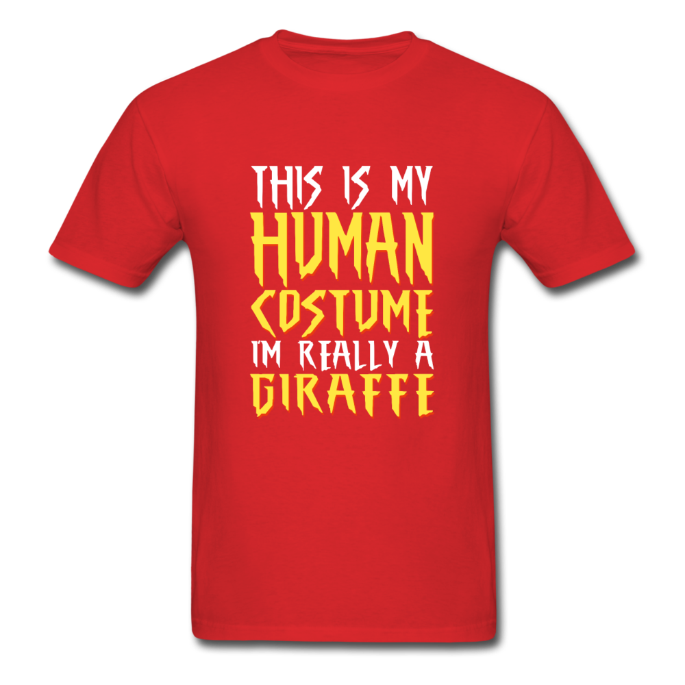 Unisex Classic Human Giraffe T-Shirt - red