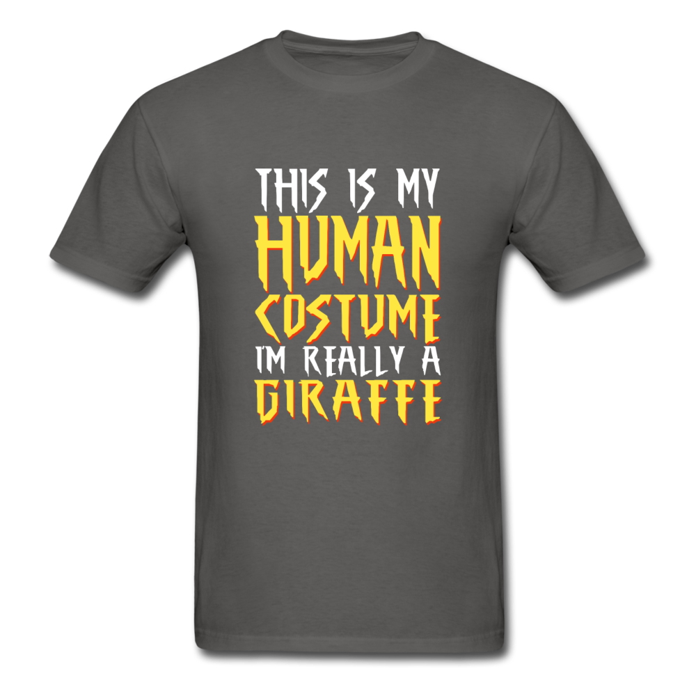Unisex Classic Human Giraffe T-Shirt - charcoal