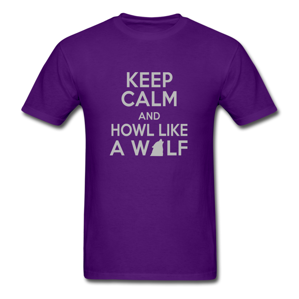 Unisex Classic Howl Like a Wolf T-Shirt - purple