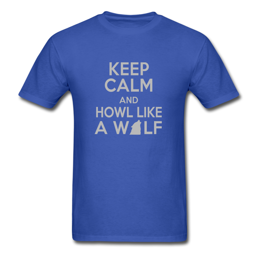 Unisex Classic Howl Like a Wolf T-Shirt - royal blue