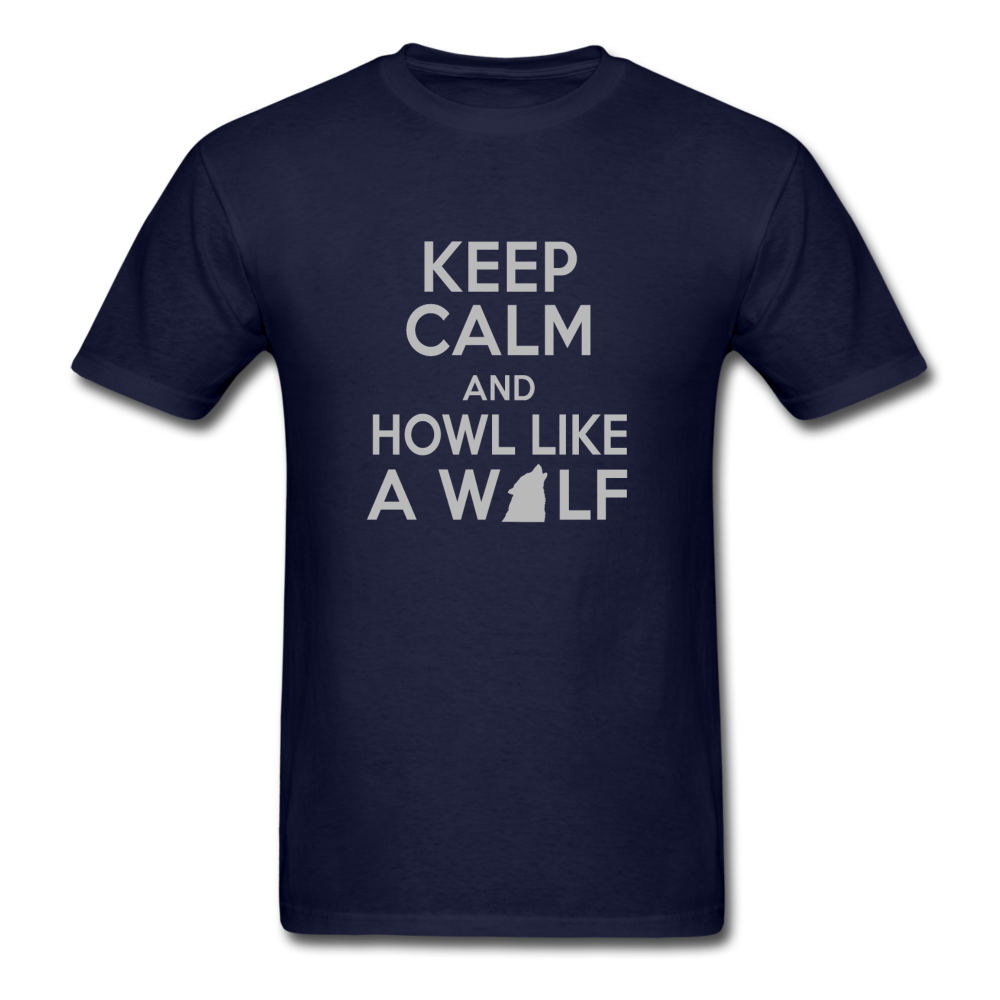 Unisex Classic Howl Like a Wolf T-Shirt - navy