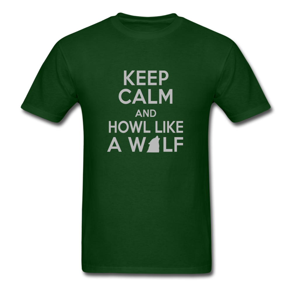 Unisex Classic Howl Like a Wolf T-Shirt - forest green