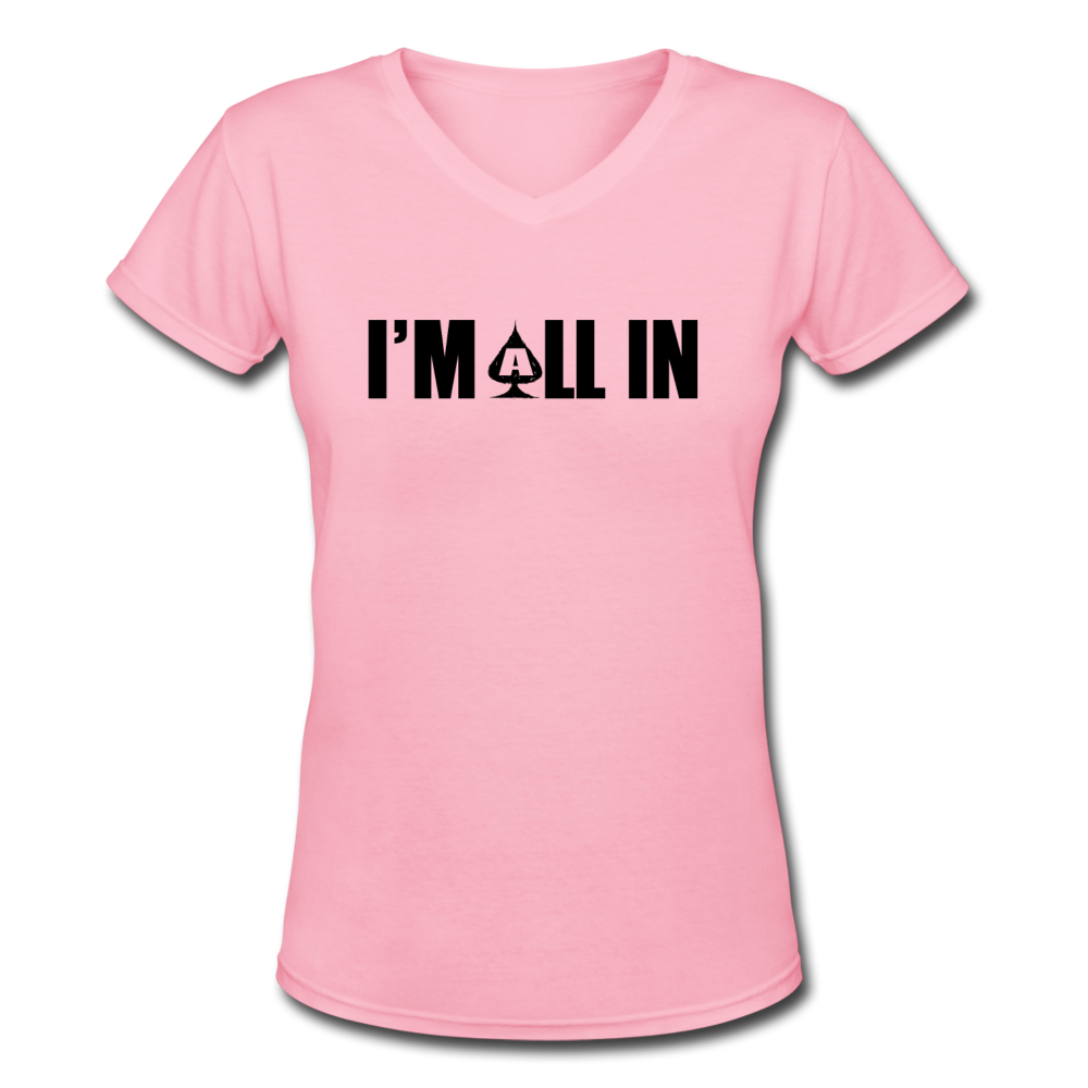 Women's V-Neck All In T-Shirt - pink