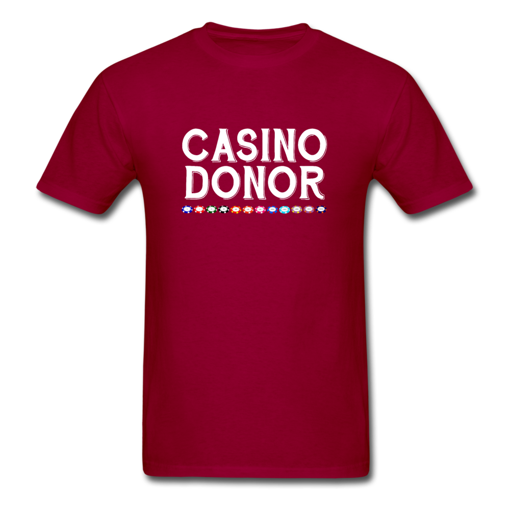 Unisex Classic Casino Donor T-Shirt - dark red