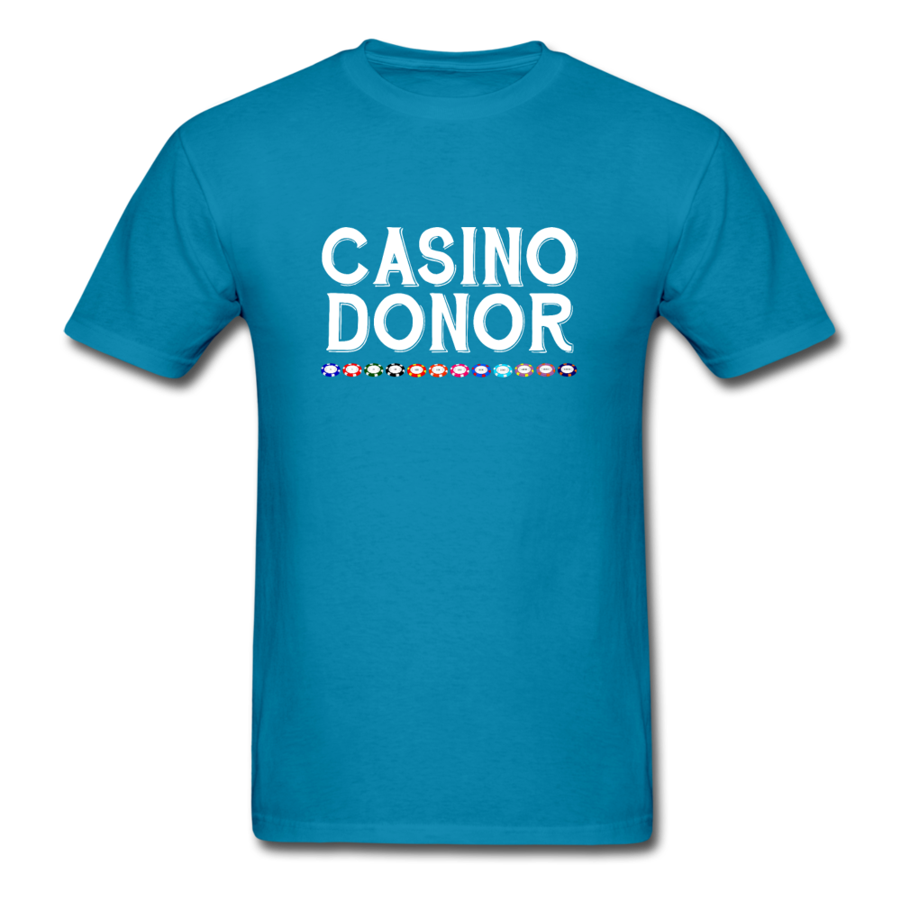 Unisex Classic Casino Donor T-Shirt - turquoise