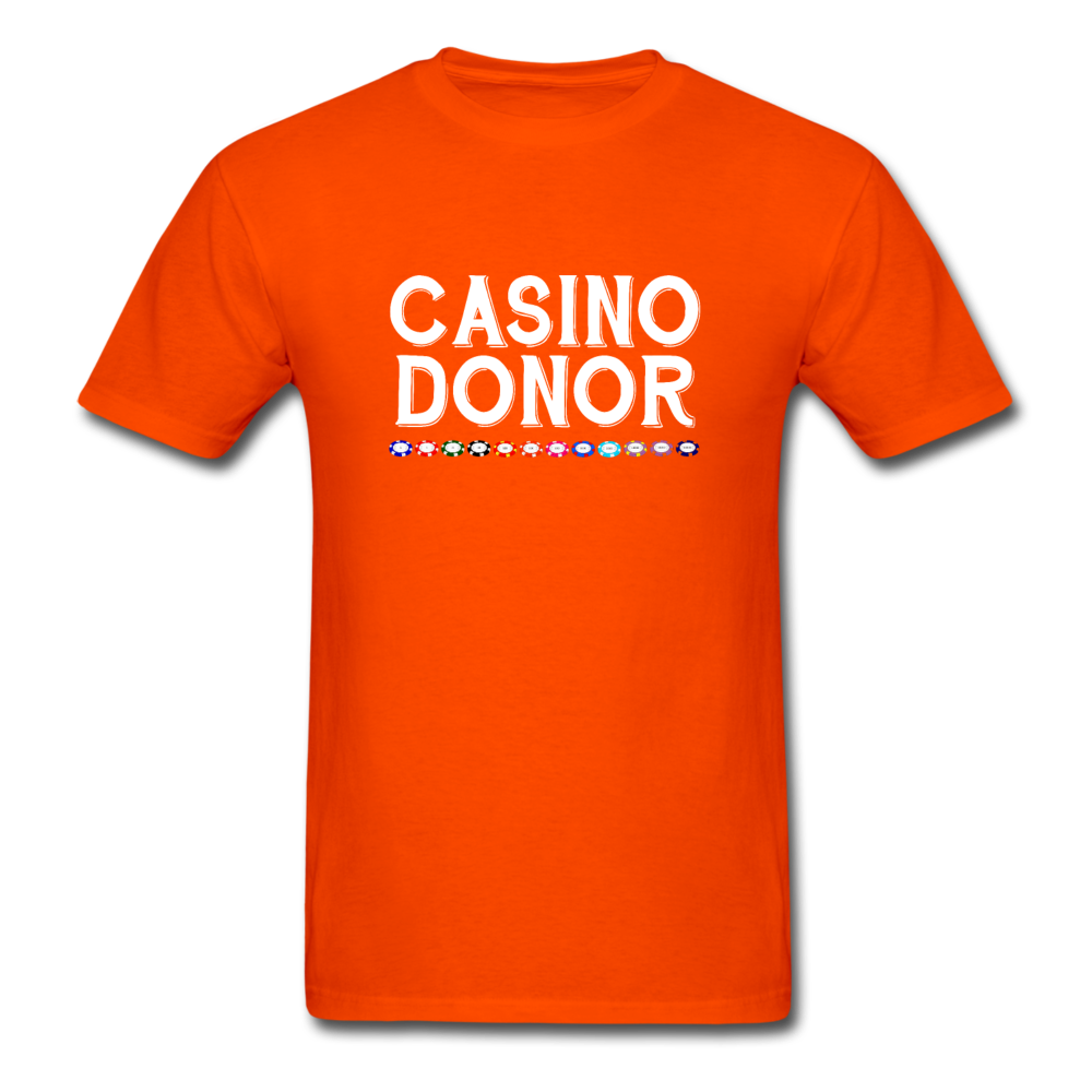 Unisex Classic Casino Donor T-Shirt - orange