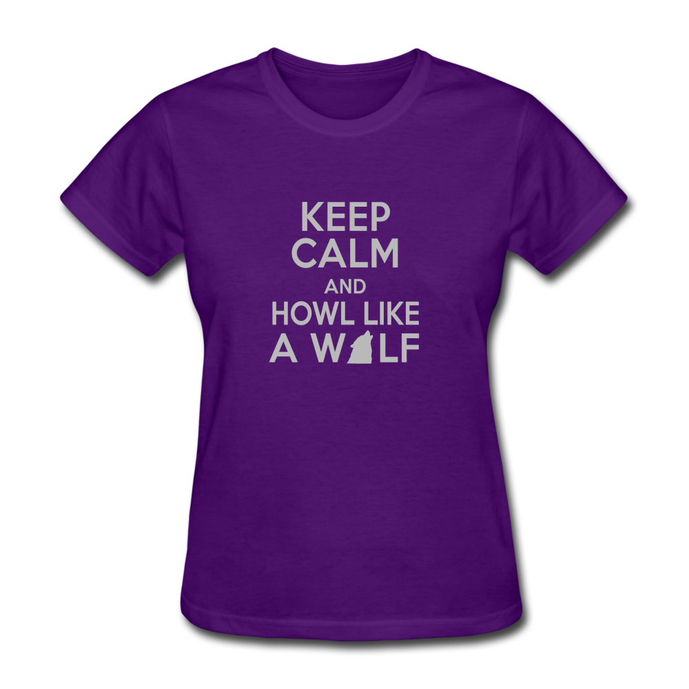 Women's Howl Like a Wolf T-Shirt - purple