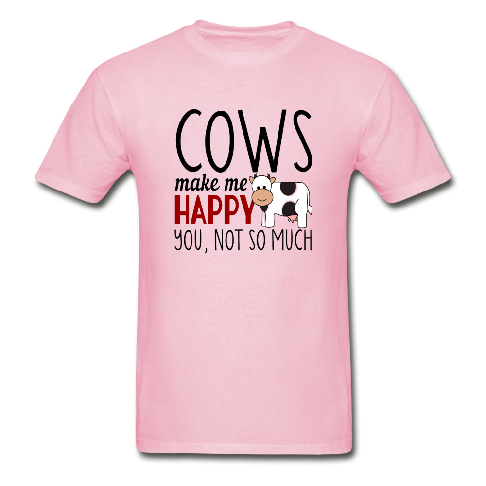 Gildan Ultra Cotton Adult Happy Cow T-Shirt - light pink