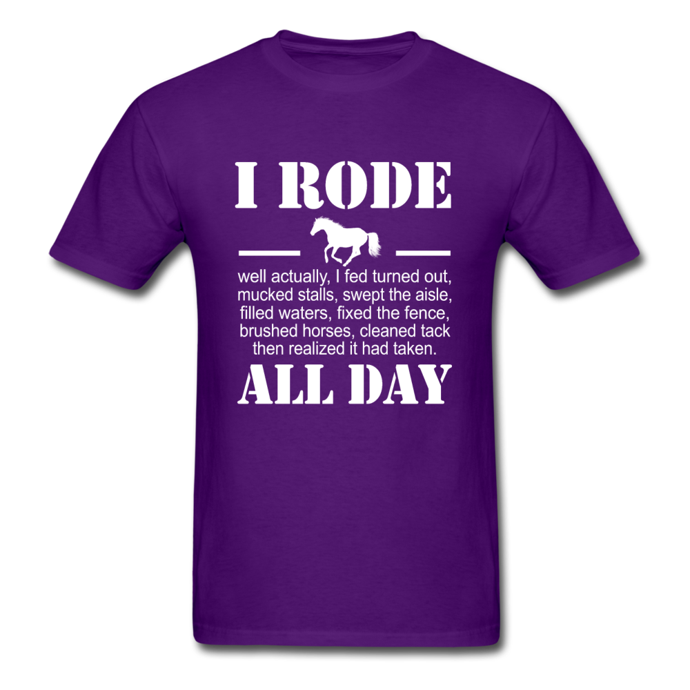 Unisex Classic Rode All Day T-Shirt - purple