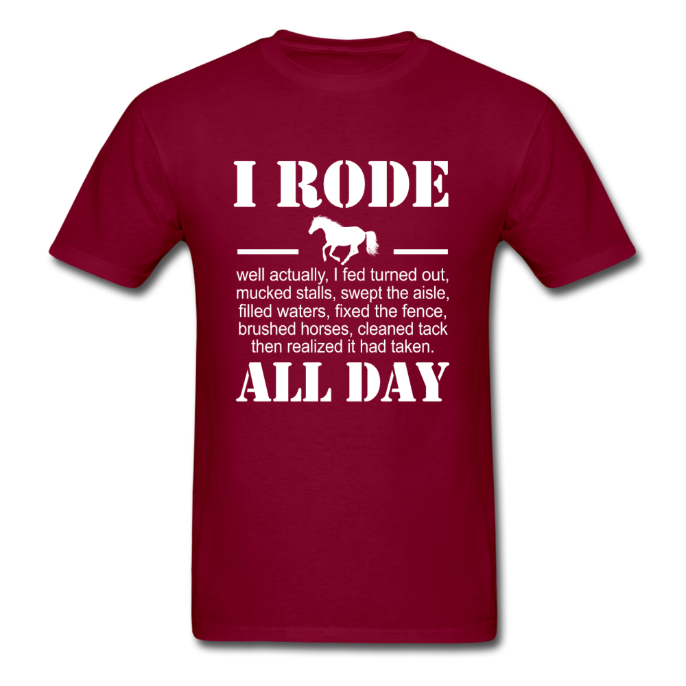 Unisex Classic Rode All Day T-Shirt - burgundy