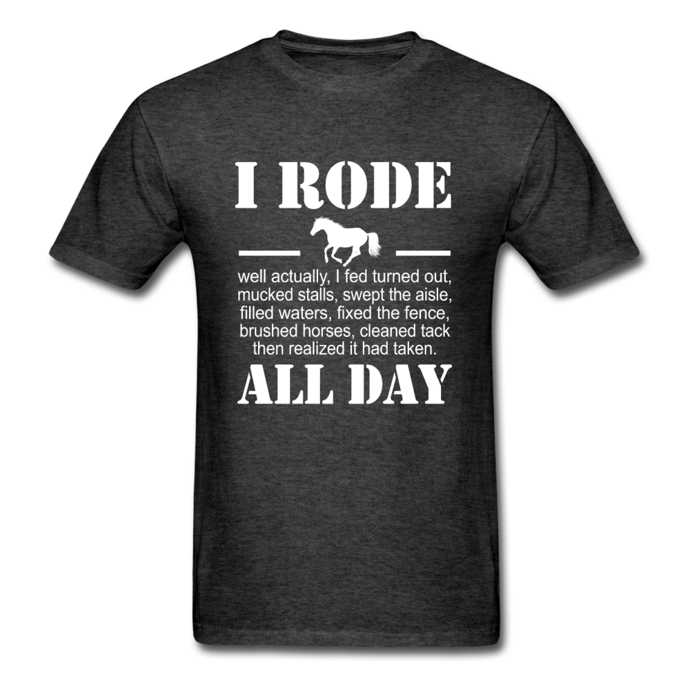 Unisex Classic Rode All Day T-Shirt - heather black