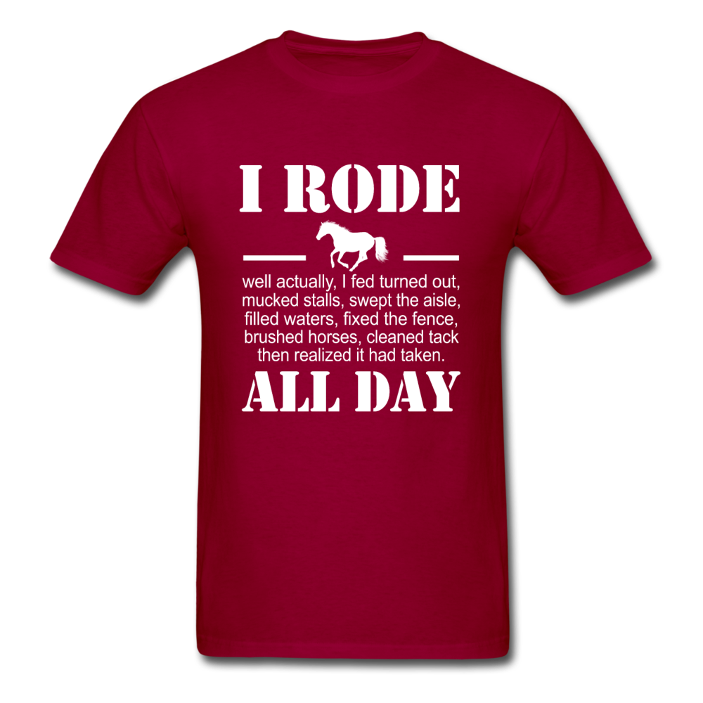 Unisex Classic Rode All Day T-Shirt - dark red