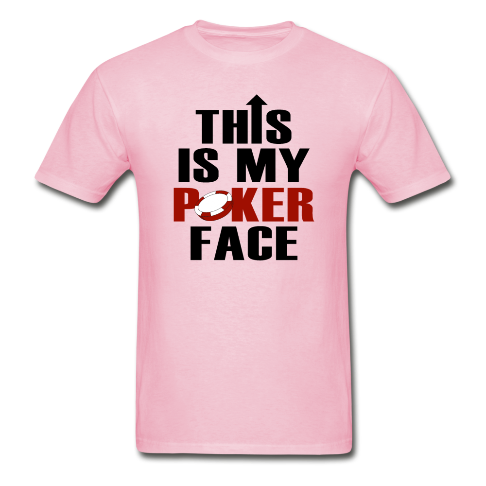 Gildan Ultra Cotton Adult Poker Face T-Shirt - light pink